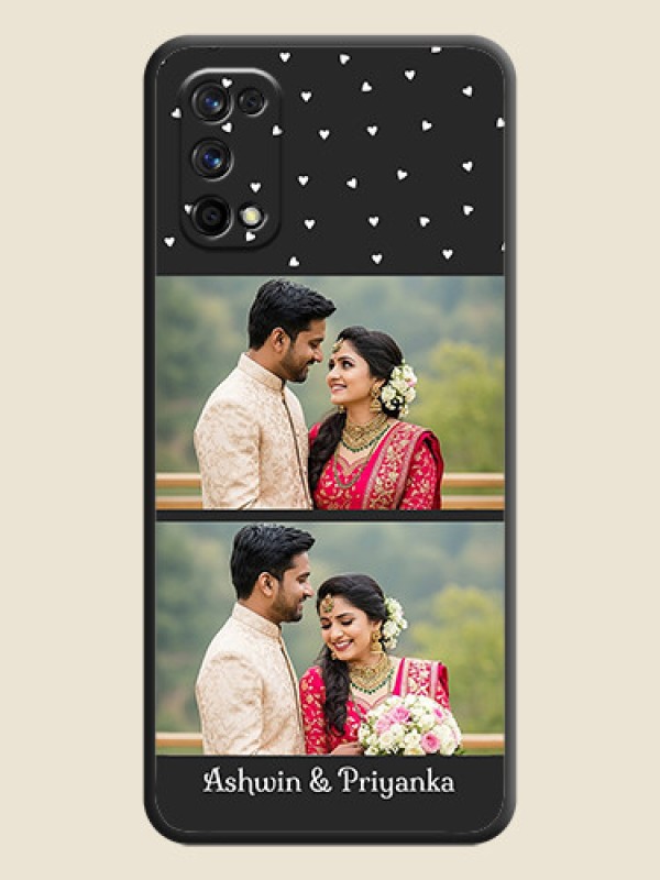 Custom Miniature Love Symbols with Name on Space Black Custom Soft Matte Back Cover - Realme 7 Pro