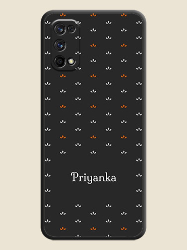 Custom Simple Pattern With Custom Text On Space Black Personalized Soft Matte Phone Covers -Realme 7 Pro