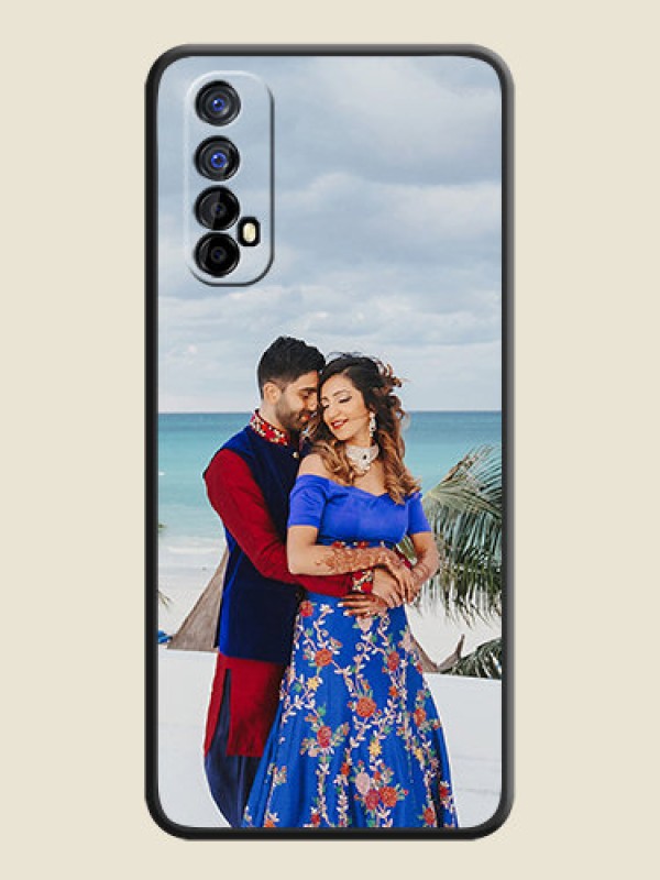 Custom Full Single Pic Upload On Space Black Personalized Soft Matte Phone Covers -Realme 7
