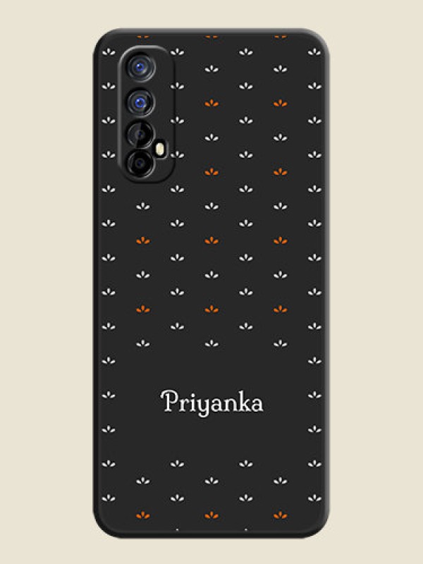 Custom Simple Pattern With Custom Text On Space Black Personalized Soft Matte Phone Covers -Realme 7