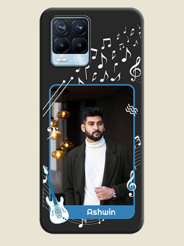 Custom Musical Theme Design with Text on Photo on Space Black Soft Matte Mobile Case - Realme 8 Pro