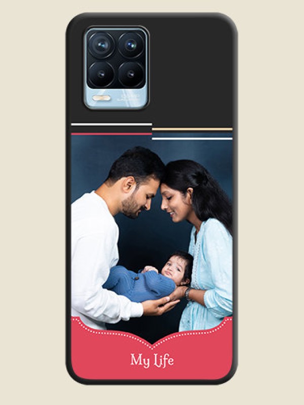Custom Classic Plain Design with Name on Photo on Space Black Soft Matte Phone Cover - Realme 8 Pro
