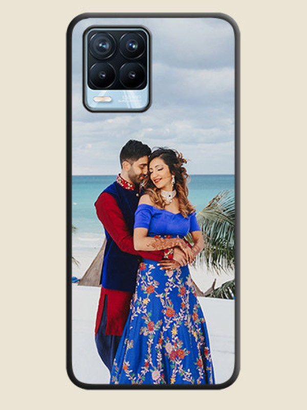 Custom Full Single Pic Upload On Space Black Personalized Soft Matte Phone Covers -Realme 8 Pro