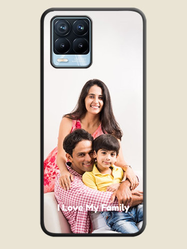 Custom Full Single Pic Upload With Text On Space Black Personalized Soft Matte Phone Covers -Realme 8 Pro