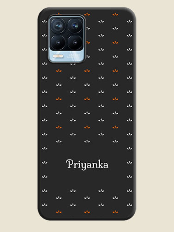 Custom Simple Pattern With Custom Text On Space Black Personalized Soft Matte Phone Covers -Realme 8 Pro