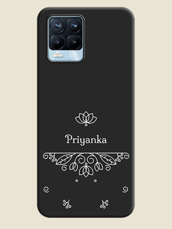 Custom Lotus Garden Custom Text On Space Black Personalized Soft Matte Phone Covers -Realme 8 Pro