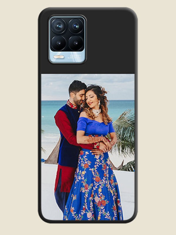 Custom Image Upload With Space Black Color On Custom Soft Matte Mobile Back Cover - Realme 8 Pro