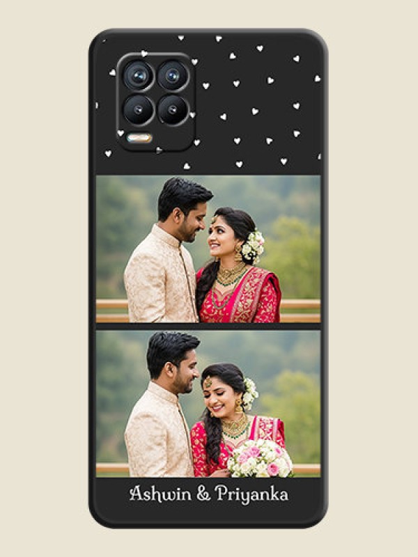 Custom Miniature Love Symbols with Name on Space Black Custom Soft Matte Back Cover - Realme 8