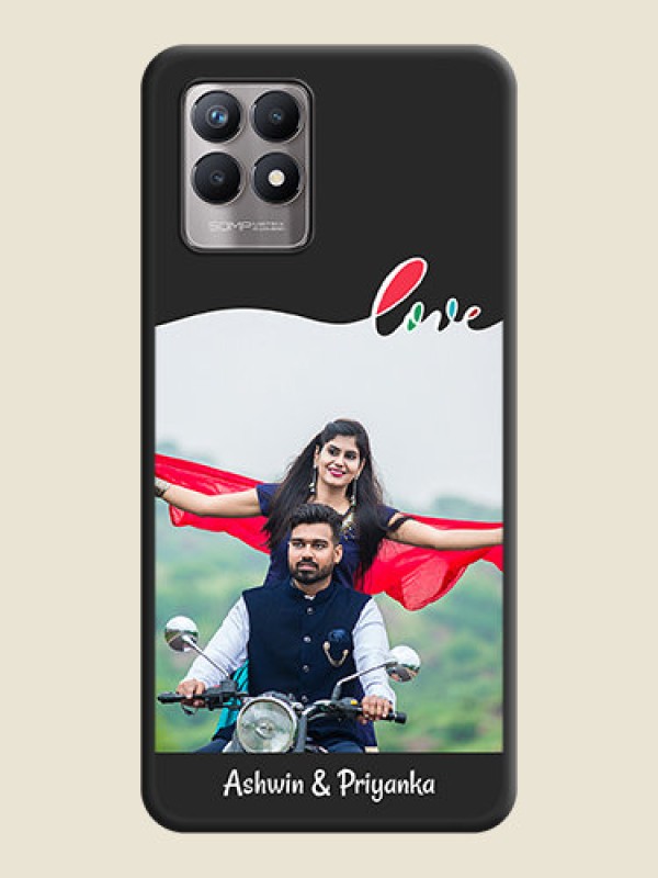 Custom Fall in Love Pattern with Picture on Photo on Space Black Soft Matte Mobile Case - Realme 8i