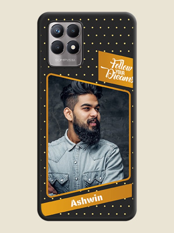 Custom Follow Your Dreams with White Dots on Space Black Custom Soft Matte Phone Cases - Realme 8i