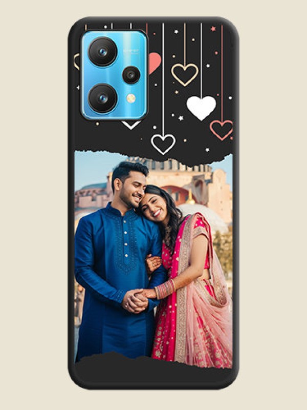 Custom Love Hangings with Splash Wave Picture on Space Black Custom Soft Matte Phone Back Cover - Realme 9 Pro 5G