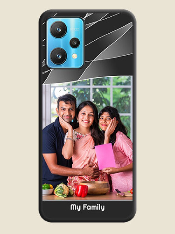 Custom Mixed Wave Lines on Photo on Space Black Soft Matte Mobile Cover - Realme 9 Pro 5G