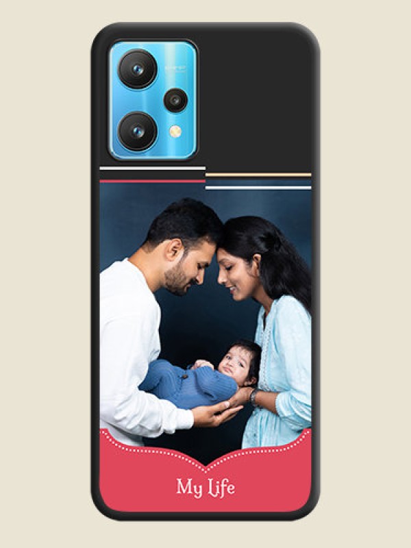 Custom Classic Plain Design with Name on Photo on Space Black Soft Matte Phone Cover - Realme 9 Pro 5G