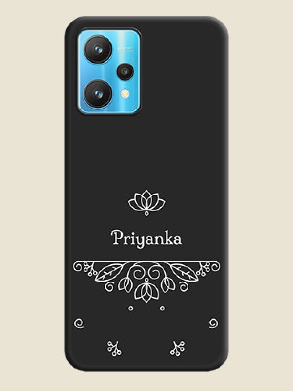 Custom Lotus Garden Custom Text On Space Black Personalized Soft Matte Phone Covers -Realme 9 Pro 5G