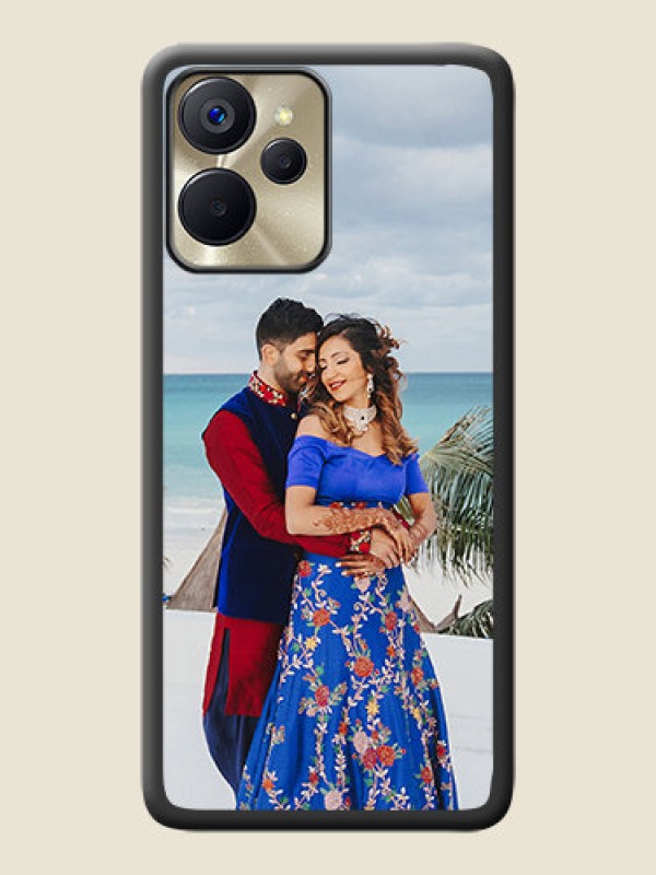 Custom Full Single Pic Upload On Space Black Personalized Soft Matte Phone Covers -Realme 9I 5G