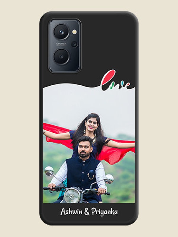 Custom Fall in Love Pattern with Picture on Photo on Space Black Soft Matte Mobile Case - Realme 9i