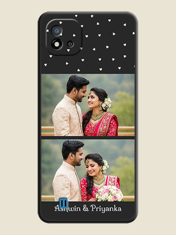 Custom Miniature Love Symbols with Name on Space Black Custom Soft Matte Back Cover - Realme C11 2021