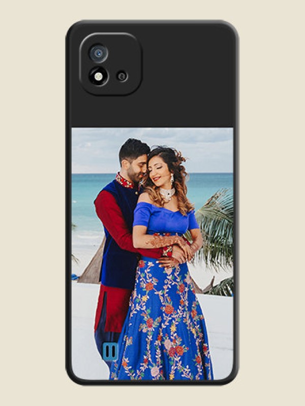 Custom Image Upload With Space Black Color On Custom Soft Matte Mobile Back Cover - Realme C11 2021