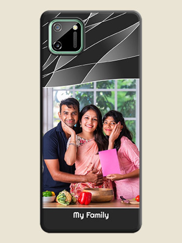 Custom Mixed Wave Lines - Photo on Space Black Soft Matte Mobile Cover - Realme C11