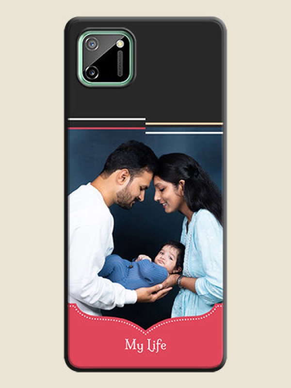Custom Classic Plain Design with Name - Photo on Space Black Soft Matte Phone Cover - Realme C11