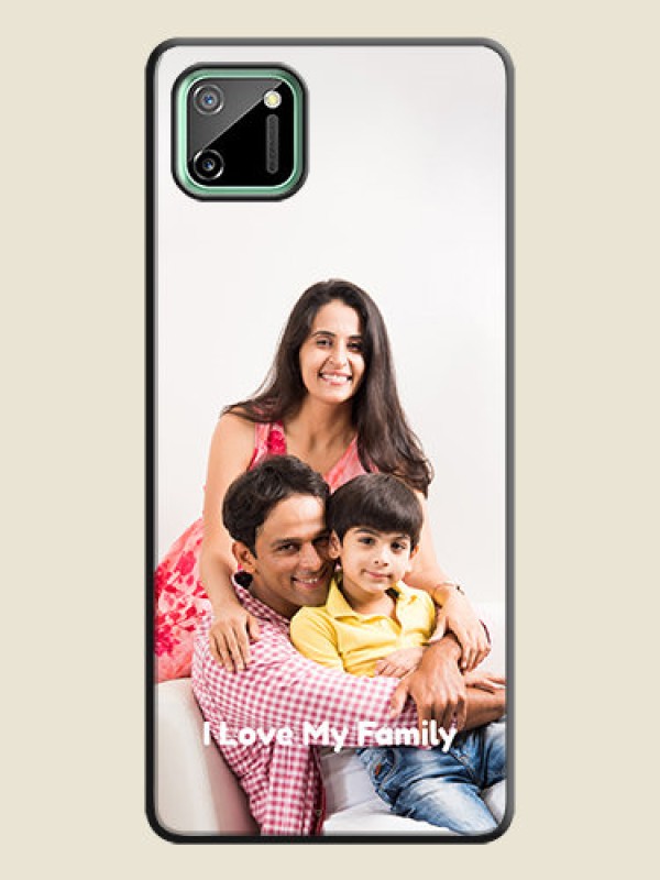 Custom Full Single Pic Upload With Text On Space Black Personalized Soft Matte Phone Covers -Realme C11