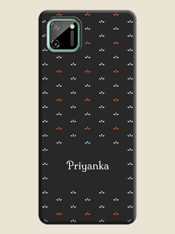 Custom Simple Pattern With Custom Text On Space Black Personalized Soft Matte Phone Covers -Realme C11