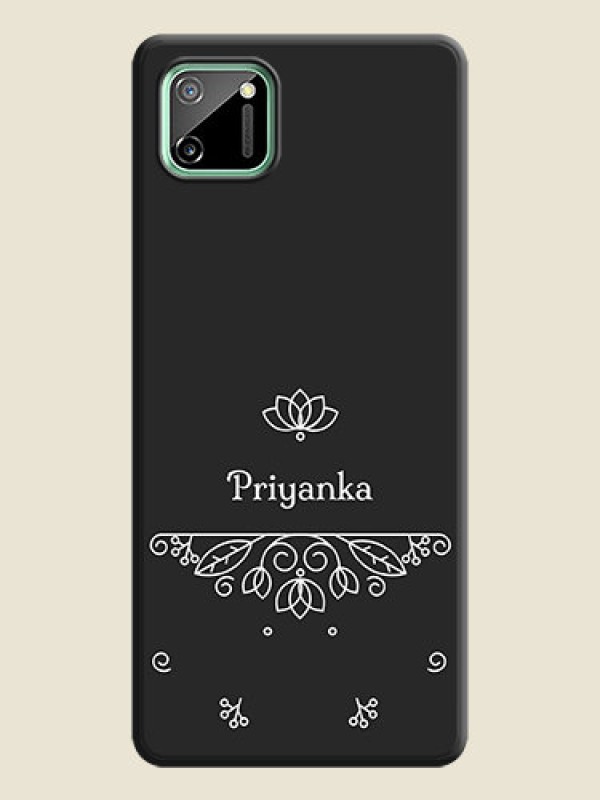 Custom Lotus Garden Custom Text On Space Black Personalized Soft Matte Phone Covers -Realme C11