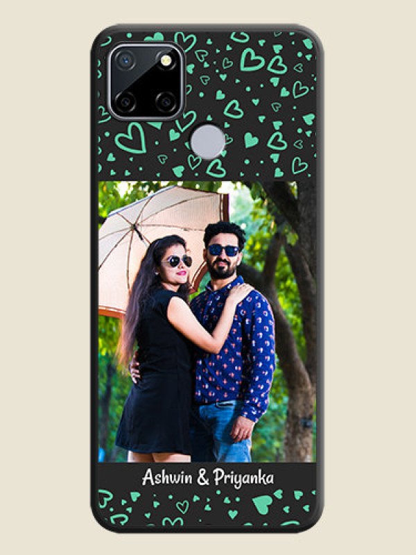 Custom Sea Green Indefinite Love Pattern on Photo on Space Black Soft Matte Mobile Cover - Realme C12