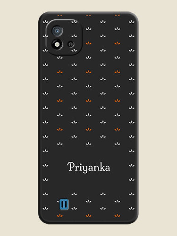 Custom Simple Pattern With Custom Text On Space Black Personalized Soft Matte Phone Covers -Realme C20