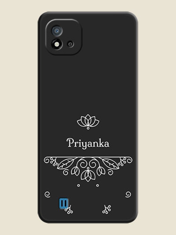 Custom Lotus Garden Custom Text On Space Black Personalized Soft Matte Phone Covers -Realme C20
