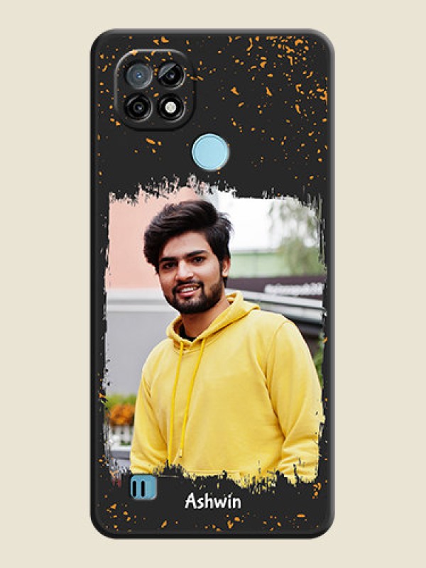 Custom Spray Free Design on Photo on Space Black Soft Matte Phone Cover - Realme C21