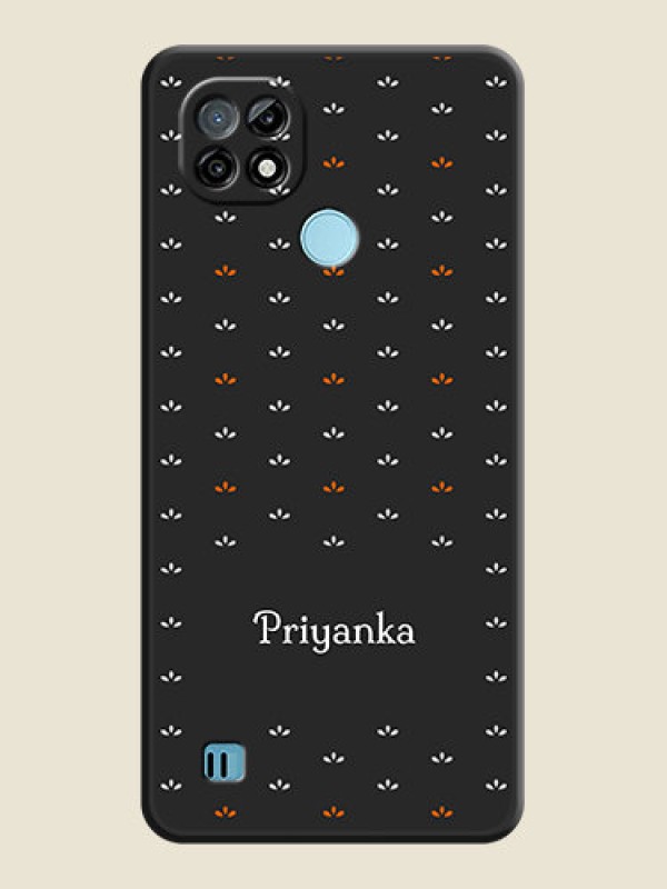 Custom Simple Pattern With Custom Text On Space Black Personalized Soft Matte Phone Covers -Realme C21
