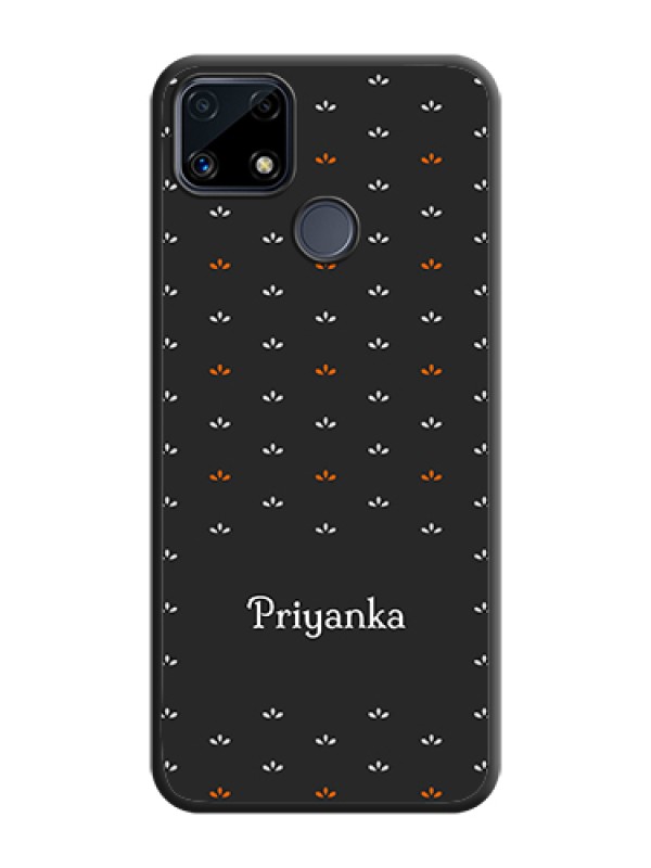 Custom Simple Pattern With Custom Text On Space Black Personalized Soft Matte Phone Covers -Realme C25
