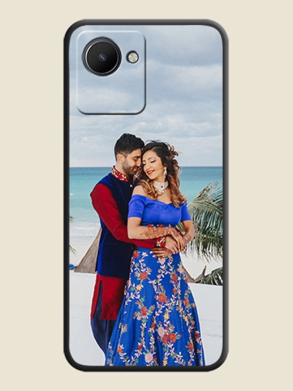 Custom Full Single Pic Upload On Space Black Personalized Soft Matte Phone Covers -Realme C30