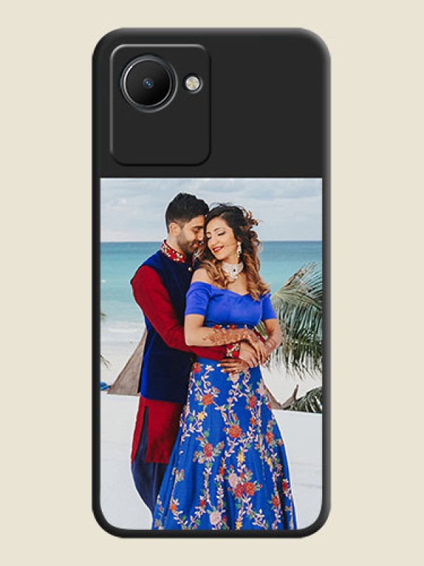 Custom Image Upload With Space Black Color On Custom Soft Matte Mobile Back Cover - Realme C30