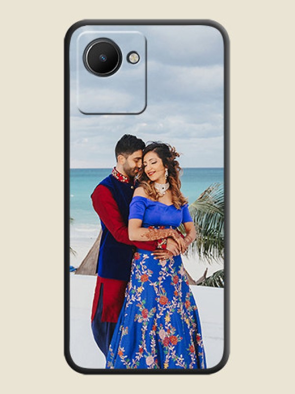 Custom Full Single Pic Upload On Space Black Personalized Soft Matte Phone Covers -Realme C30S