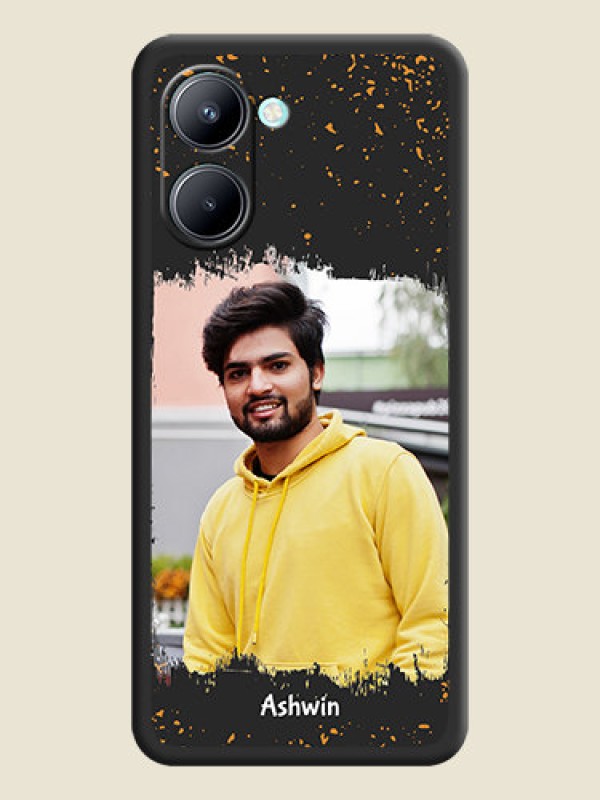 Custom Spray Free Design on Photo on Space Black Soft Matte Phone Cover - Realme C33 2023