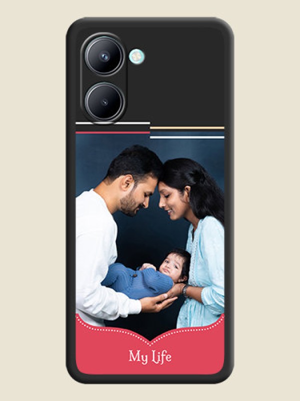 Custom Classic Plain Design with Name on Photo on Space Black Soft Matte Phone Cover - Realme C33 2023