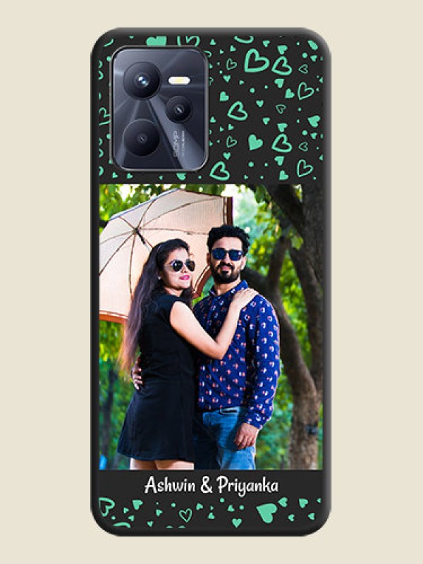 Custom Sea Green Indefinite Love Pattern on Photo on Space Black Soft Matte Mobile Cover - Realme C35