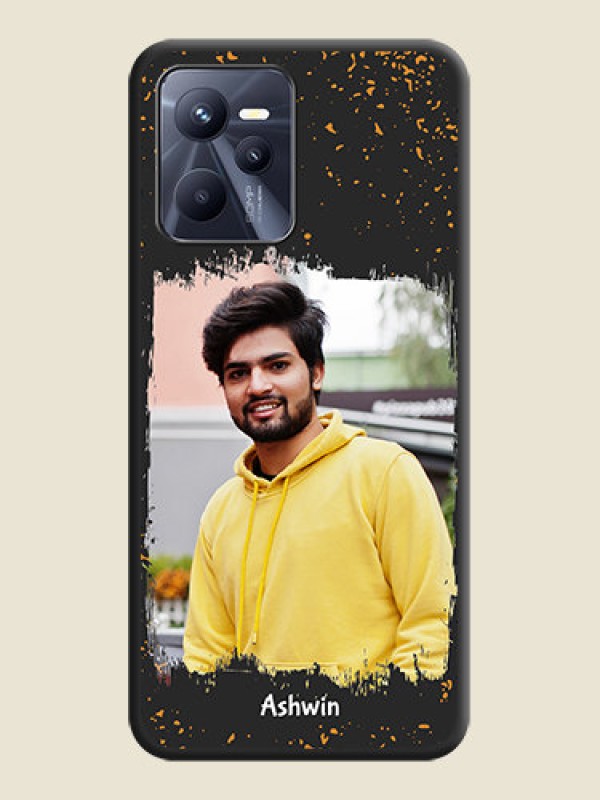 Custom Spray Free Design on Photo on Space Black Soft Matte Phone Cover - Realme C35