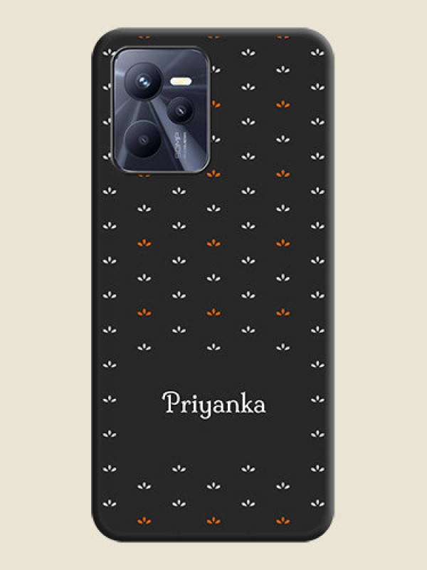 Custom Simple Pattern With Custom Text On Space Black Personalized Soft Matte Phone Covers -Realme C35