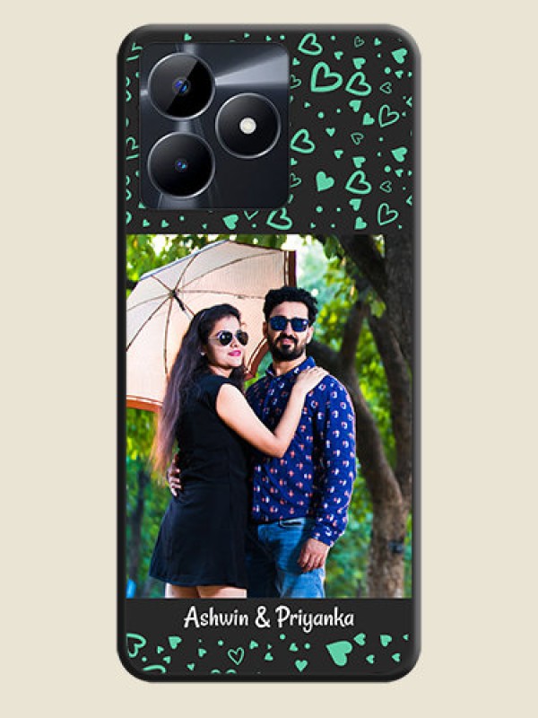 Custom Sea Green Indefinite Love Pattern - Photo on Space Black Soft Matte Mobile Cover - Realme C53