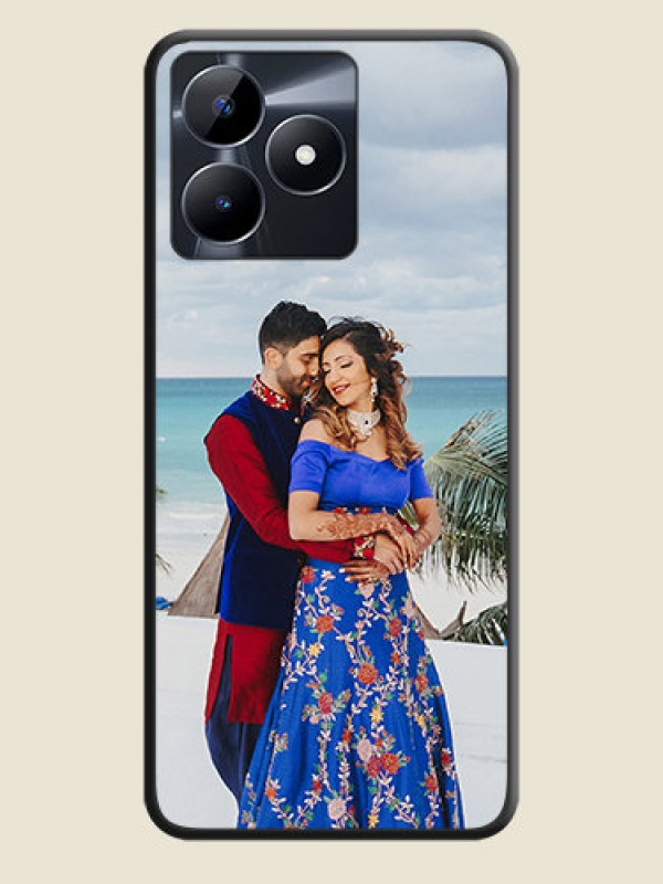 Custom Full Single Pic Upload On Space Black Personalized Soft Matte Phone Covers - Realme C53