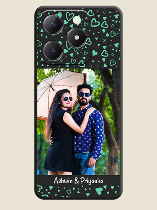 Custom Sea Green Indefinite Love Pattern on Photo On Space Black Custom Soft Matte Mobile Back Cover - Realme C63
