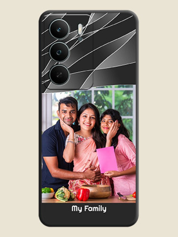 Custom Mixed Wave Lines on Photo On Space Black Custom Soft Matte Mobile Back Cover - Realme C71 5G