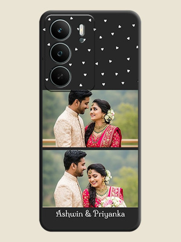 Custom Miniature Love Symbols with Name On Space Black Custom Soft Matte Mobile Back Cover - Realme C73 5G