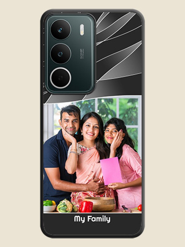 Custom Mixed Wave Lines on Photo On Space Black Custom Soft Matte Mobile Back Cover - Realme C73 5G