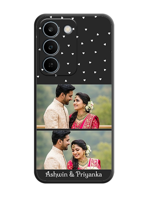 Custom Miniature Love Symbols with Name On Space Black Custom Soft Matte Mobile Back Cover - Realme C83 5G
