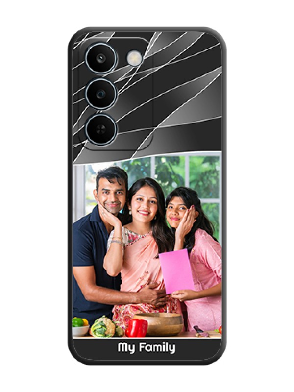 Custom Mixed Wave Lines on Photo On Space Black Custom Soft Matte Mobile Back Cover - Realme C83 5G