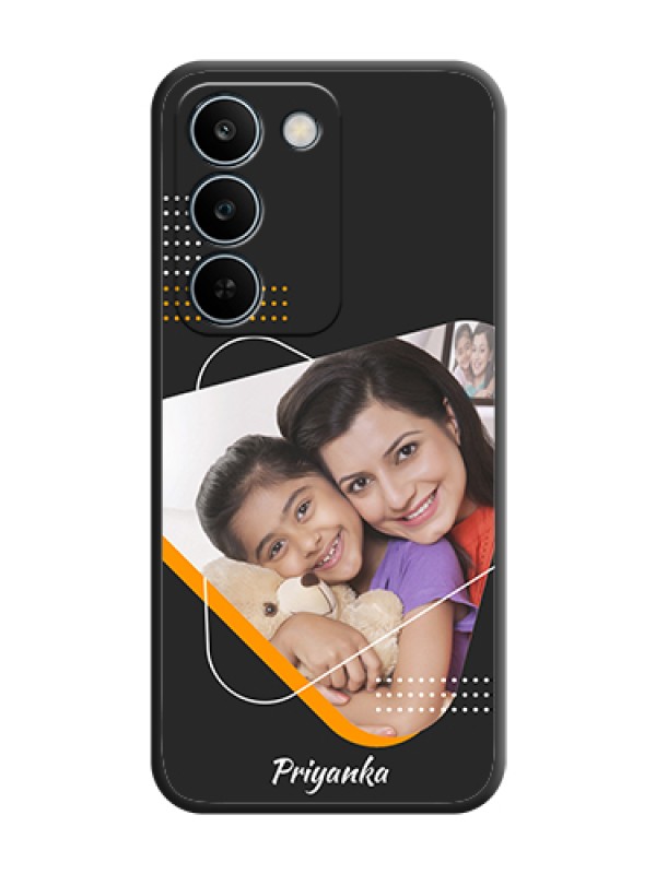 Custom Yellow Triangle on Photo On Space Black Custom Soft Matte Mobile Back Cover - Realme C83 5G
